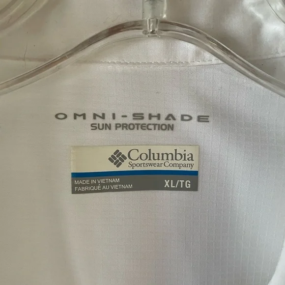 Columbia Omni Shade Sun Protection White Long Sleeve Shirt XL EUC - Picture 6 of 10